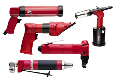 Chicago Pneumatic Nibblers, Shears, Air Files, Riveters and Caulking Gun